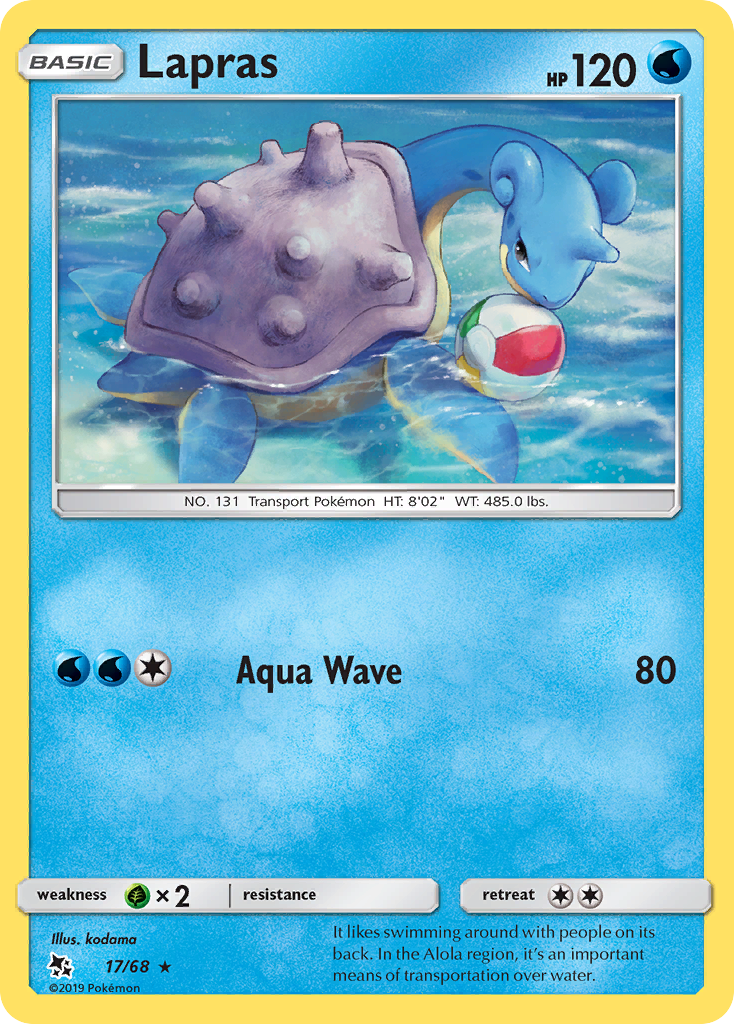 Lapras (17/68) [Sun & Moon: Hidden Fates] | Game Master's Emporium (The New GME)