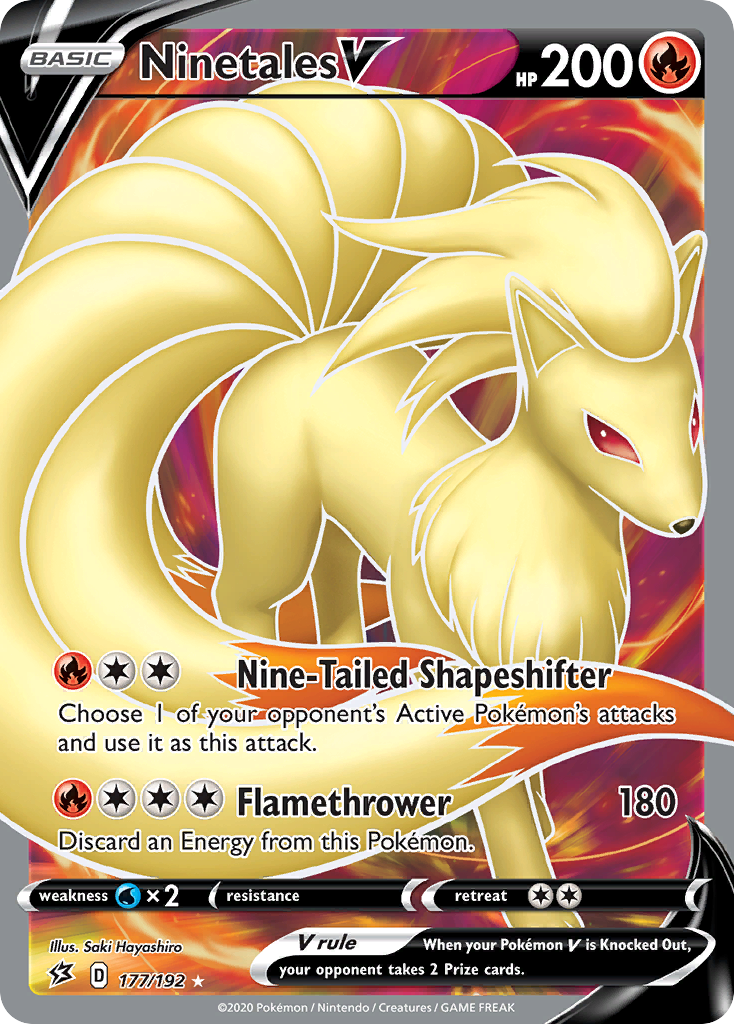 Ninetales V (177/192) [Sword & Shield: Rebel Clash] | Game Master's Emporium (The New GME)