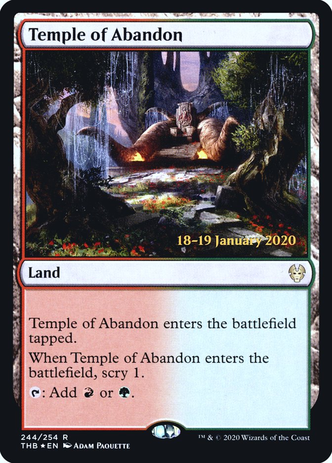 Temple of Abandon [Theros Beyond Death Prerelease Promos] | Game Master's Emporium (The New GME)