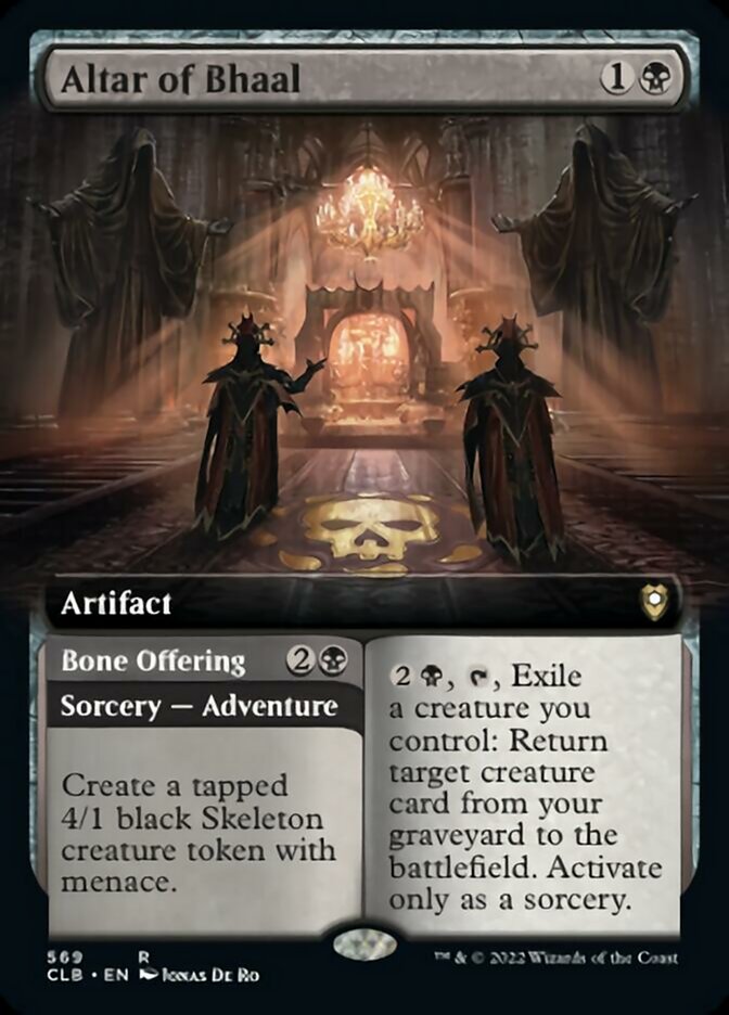 Altar of Bhaal // Bone Offering (Extended Art) [Commander Legends: Battle for Baldur's Gate] | Game Master's Emporium (The New GME)