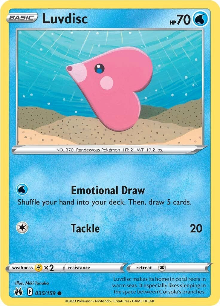 Luvdisc (035/159) [Sword & Shield: Crown Zenith] | Game Master's Emporium (The New GME)