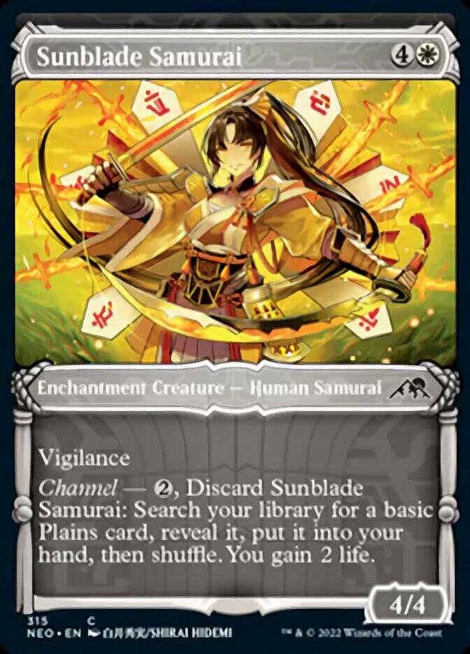 Sunblade Samurai (Showcase Samurai) [Kamigawa: Neon Dynasty] | Game Master's Emporium (The New GME)