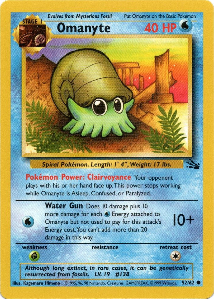 Omanyte (52/62) [Fossil Unlimited] | Game Master's Emporium (The New GME)