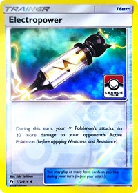 Electropower (172/214) (League Promo) [Sun & Moon: Lost Thunder] | Game Master's Emporium (The New GME)