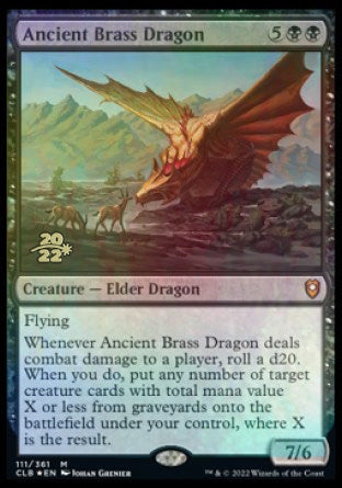 Ancient Brass Dragon [Commander Legends: Battle for Baldur's Gate Prerelease Promos] | Game Master's Emporium (The New GME)