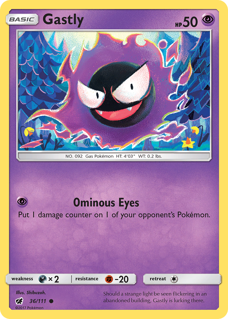 Gastly (36/111) [Sun & Moon: Crimson Invasion] | Game Master's Emporium (The New GME)