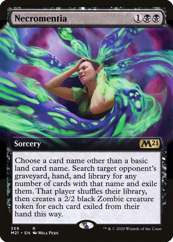 Necromentia (Extended Art) [Core Set 2021] | Game Master's Emporium (The New GME)
