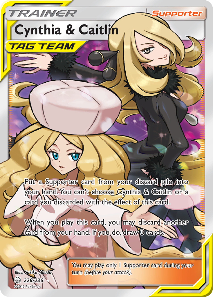 Cynthia & Caitlin (228/236) [Sun & Moon: Cosmic Eclipse] | Game Master's Emporium (The New GME)