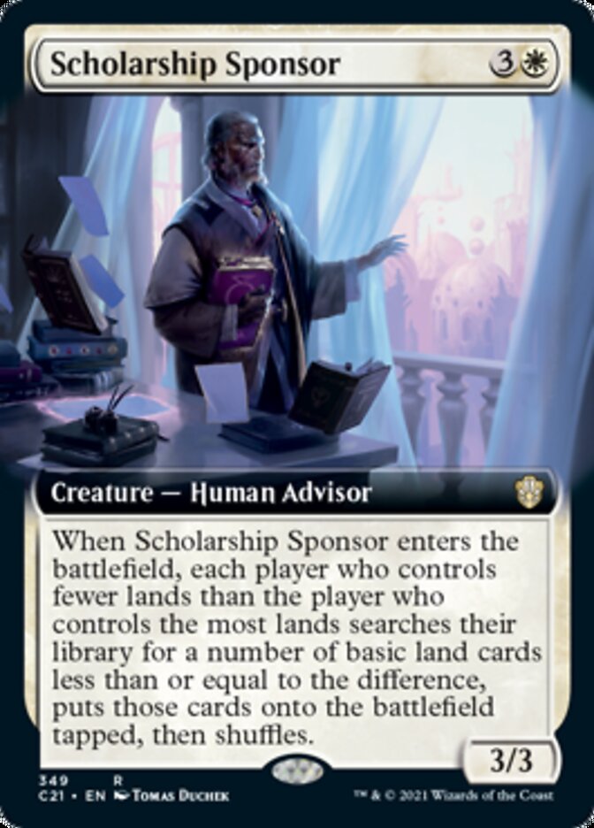 Scholarship Sponsor (Extended Art) [Commander 2021] | Game Master's Emporium (The New GME)