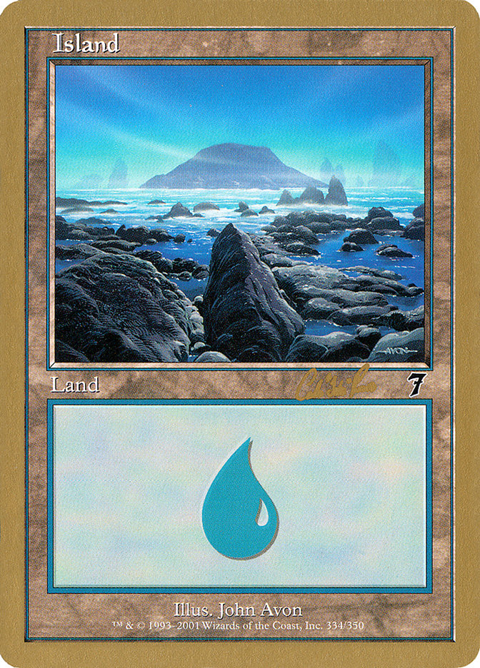 Island (cr334) (Carlos Romao) [World Championship Decks 2002] | Game Master's Emporium (The New GME)