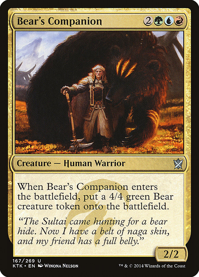 Bear's Companion [Khans of Tarkir] | Game Master's Emporium (The New GME)