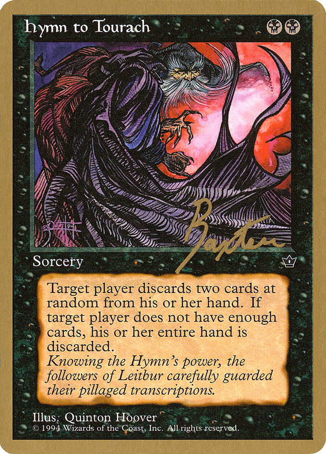 Hymn to Tourach (Cloak) (George Baxter) [Pro Tour Collector Set] | Game Master's Emporium (The New GME)
