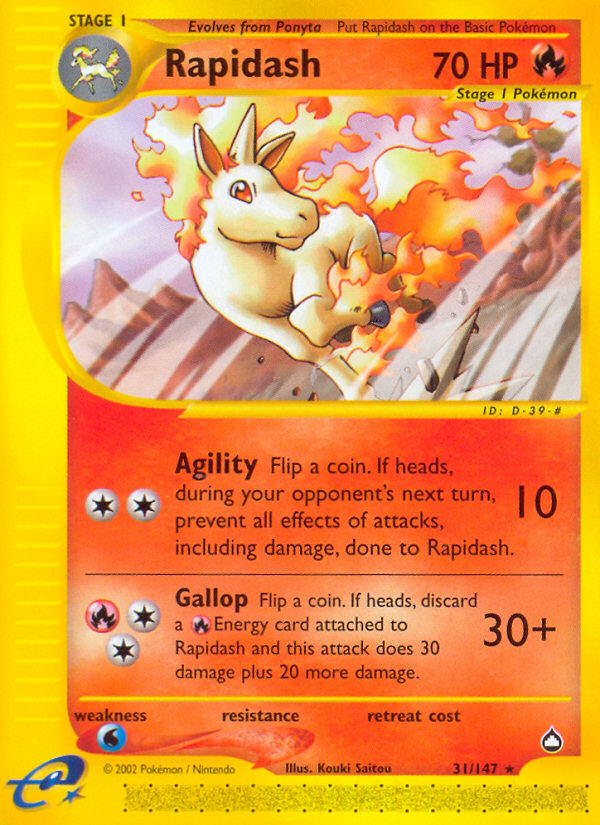 Rapidash (31/147) [Aquapolis] | Game Master's Emporium (The New GME)