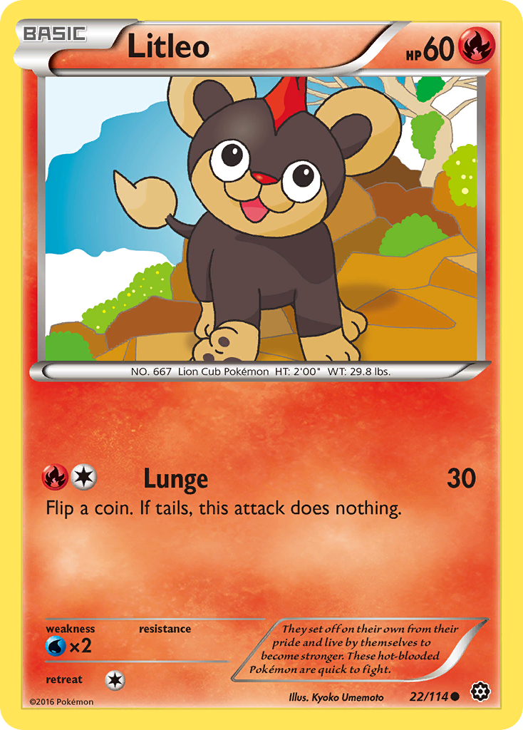 Litleo (22/114) [XY: Steam Siege] | Game Master's Emporium (The New GME)