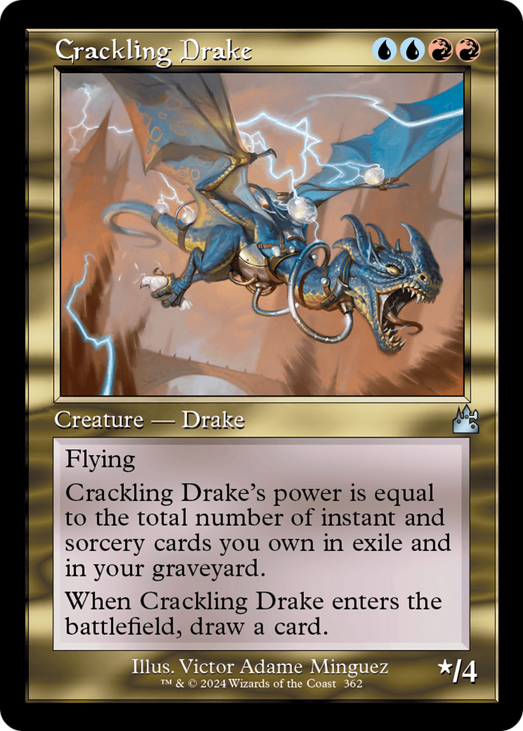 Crackling Drake (Retro Frame) [Ravnica Remastered] | Game Master's Emporium (The New GME)