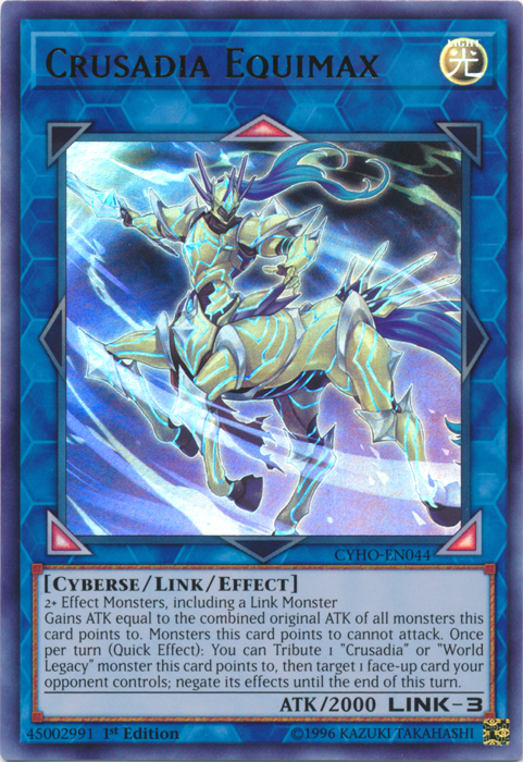 Crusadia Equimax [CYHO-EN044] Ultra Rare | Game Master's Emporium (The New GME)