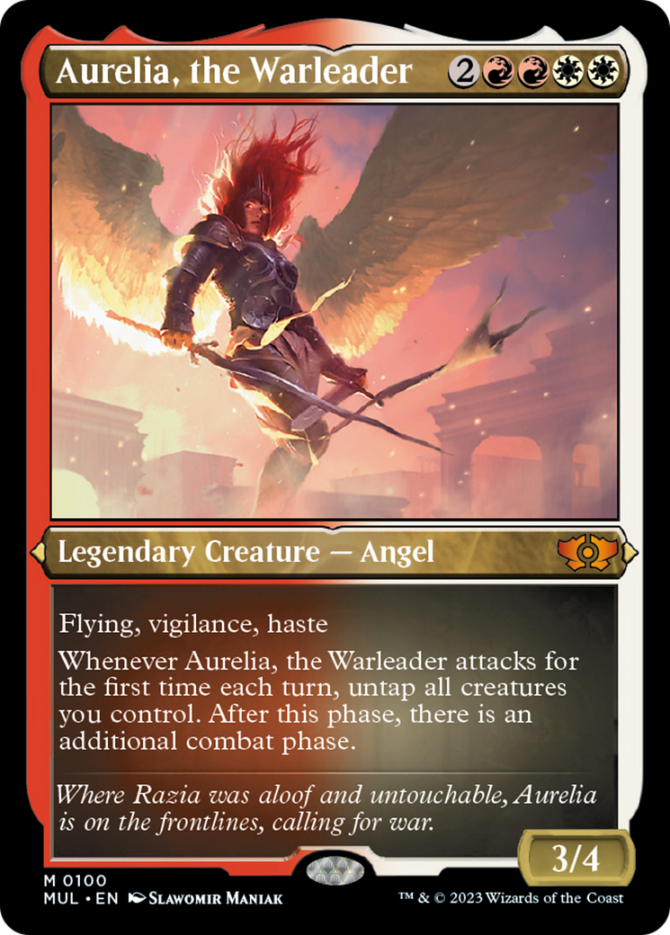 Aurelia, the Warleader (Foil Etched) [Multiverse Legends] | Game Master's Emporium (The New GME)