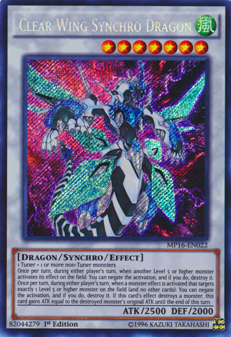 Clear Wing Synchro Dragon [MP16-EN022] Secret Rare | Game Master's Emporium (The New GME)