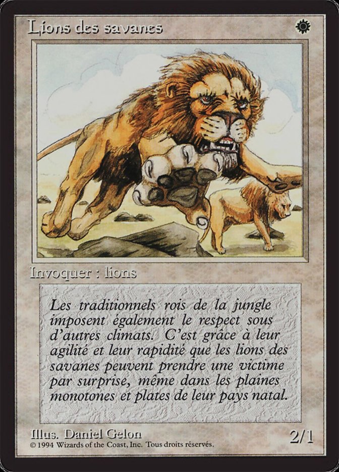 Savannah Lions [Foreign Black Border] | Game Master's Emporium (The New GME)