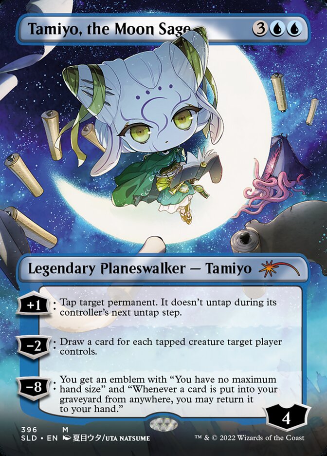 Tamiyo, the Moon Sage (Borderless) [Secret Lair Drop Series] | Game Master's Emporium (The New GME)