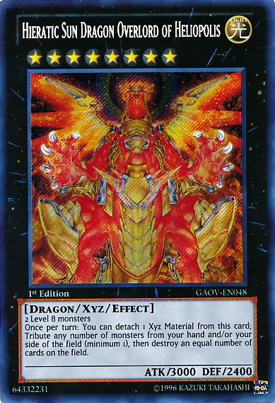 Hieratic Sun Dragon Overlord of Heliopolis [GAOV-EN048] Secret Rare | Game Master's Emporium (The New GME)