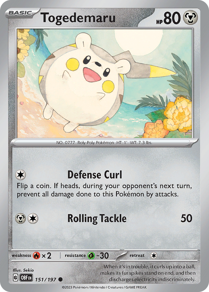 Togedemaru (151/197) [Scarlet & Violet: Obsidian Flames] | Game Master's Emporium (The New GME)