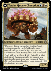 Tetzin, Gnome Champion // The Golden-Gear Colossus [The Lost Caverns of Ixalan Commander] | Game Master's Emporium (The New GME)