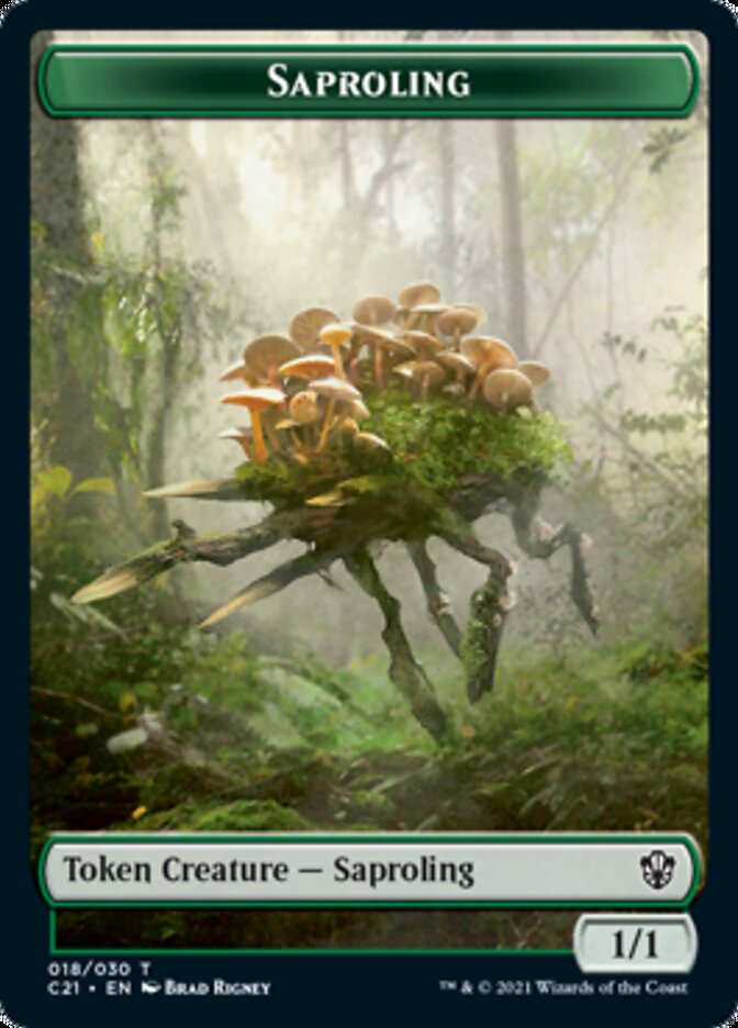 Food // Saproling Double-Sided Token [Commander 2021 Tokens] | Game Master's Emporium (The New GME)