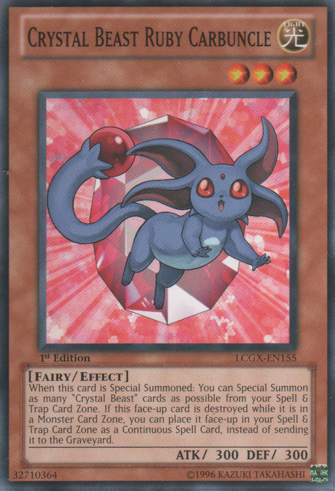Crystal Beast Ruby Carbuncle [LCGX-EN155] Common | Game Master's Emporium (The New GME)
