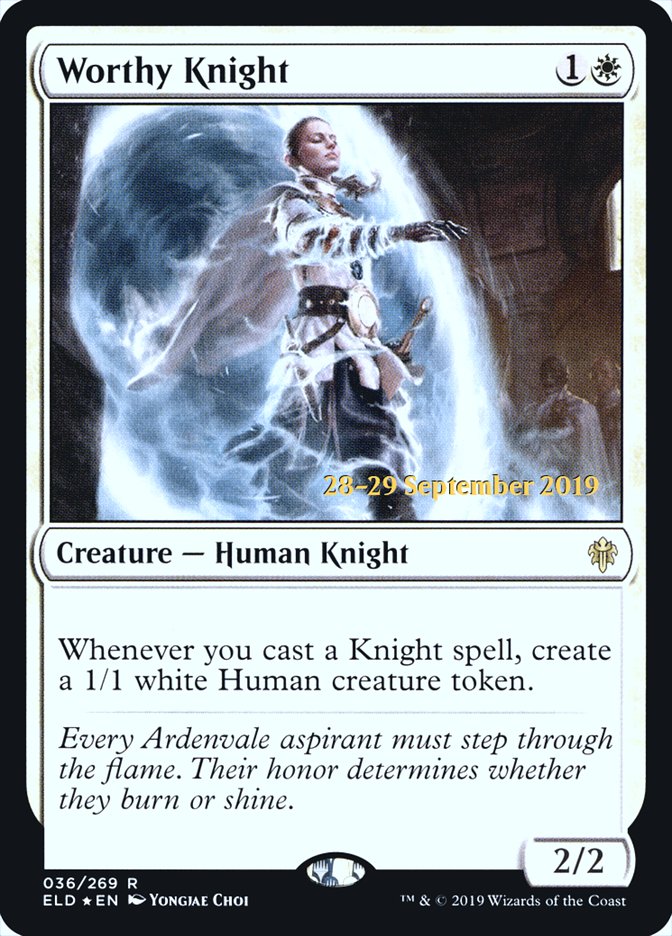 Worthy Knight [Throne of Eldraine Prerelease Promos] | Game Master's Emporium (The New GME)