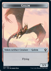 Golem (025) // Thopter Double-Sided Token [Commander 2021 Tokens] | Game Master's Emporium (The New GME)