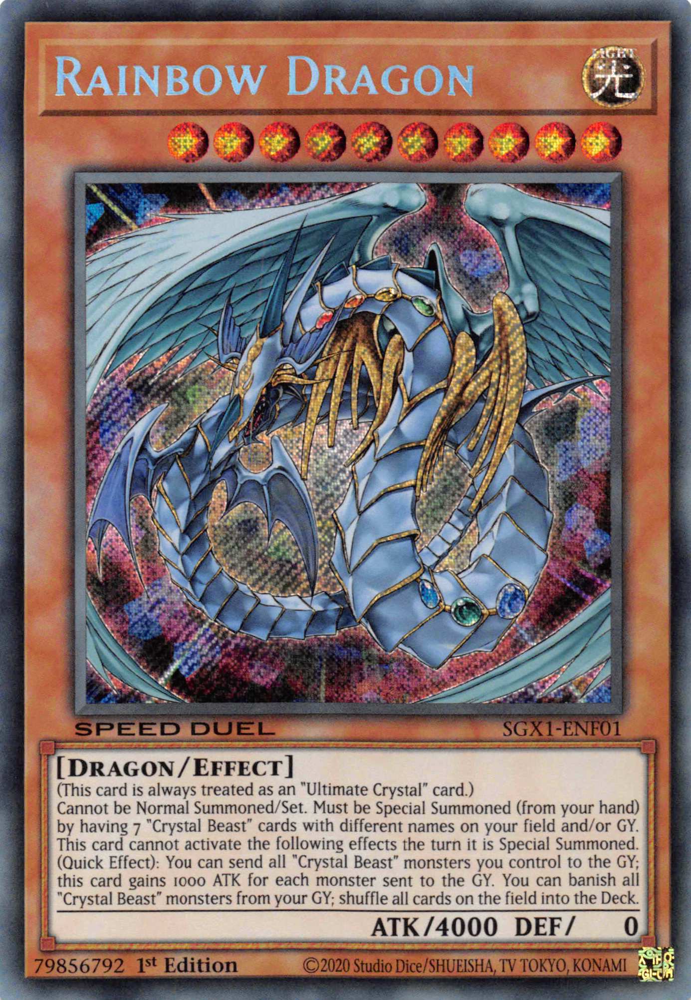 Rainbow Dragon [SGX1-ENF01] Secret Rare | Game Master's Emporium (The New GME)