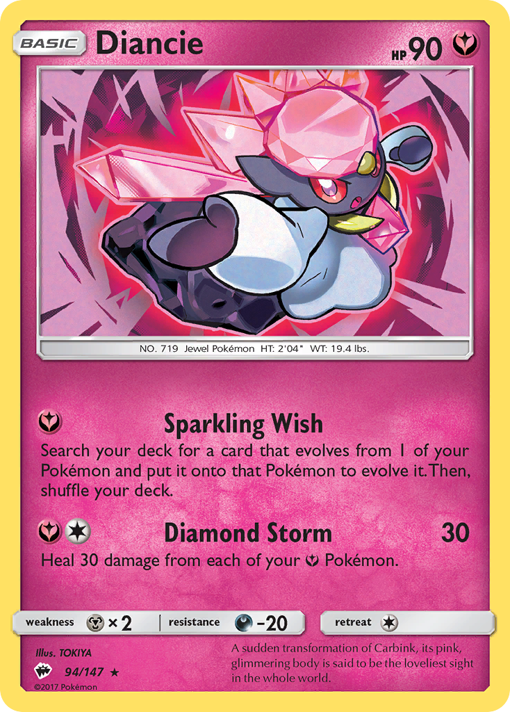 Diancie (94/147) [Sun & Moon: Burning Shadows] | Game Master's Emporium (The New GME)