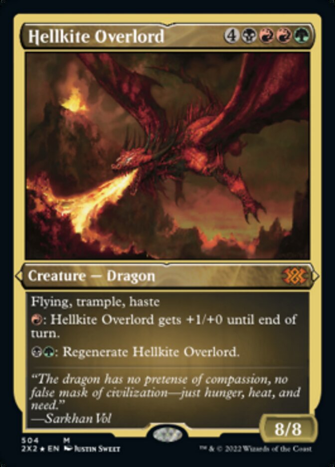 Hellkite Overlord (Foil Etched) [Double Masters 2022] | Game Master's Emporium (The New GME)