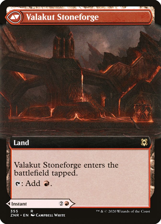 Valakut Awakening // Valakut Stoneforge (Extended Art) [Zendikar Rising] | Game Master's Emporium (The New GME)