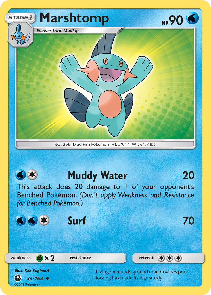Marshtomp (34/168) [Sun & Moon: Celestial Storm] | Game Master's Emporium (The New GME)