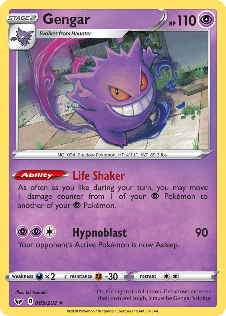 Gengar (085/202) [Sword & Shield: Base Set] | Game Master's Emporium (The New GME)