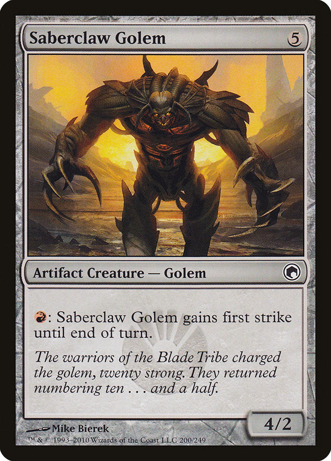 Saberclaw Golem [Scars of Mirrodin] | Game Master's Emporium (The New GME)
