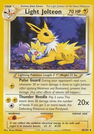 Light Jolteon (48/105) [Neo Destiny Unlimited] | Game Master's Emporium (The New GME)