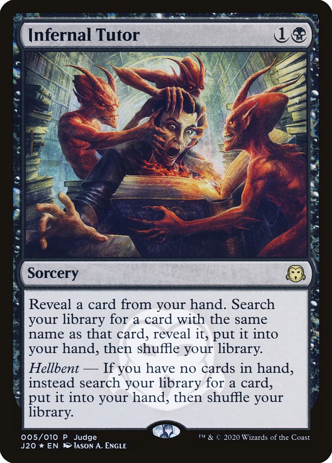 Infernal Tutor [Judge Gift Cards 2020] | Game Master's Emporium (The New GME)