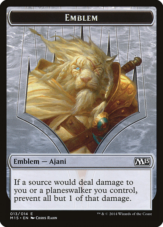 Ajani Steadfast Emblem [Magic 2015 Tokens] | Game Master's Emporium (The New GME)