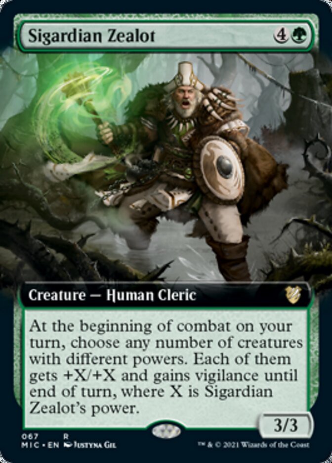 Sigardian Zealot (Extended Art) [Innistrad: Midnight Hunt Commander] | Game Master's Emporium (The New GME)