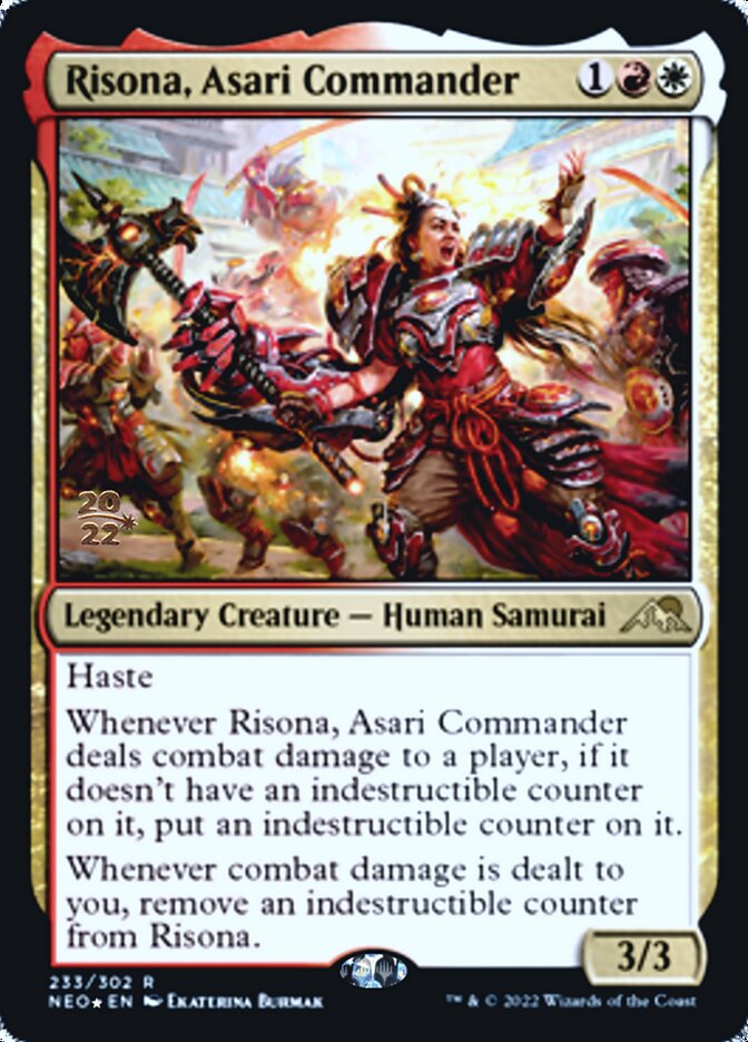 Risona, Asari Commander [Kamigawa: Neon Dynasty Prerelease Promos] | Game Master's Emporium (The New GME)