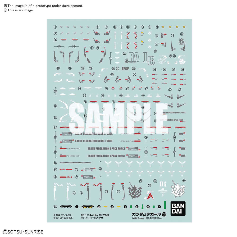 Gundam Decal132 Rg 1/144 Hi-Vgundam Multiuse Decal | Game Master's Emporium (The New GME)