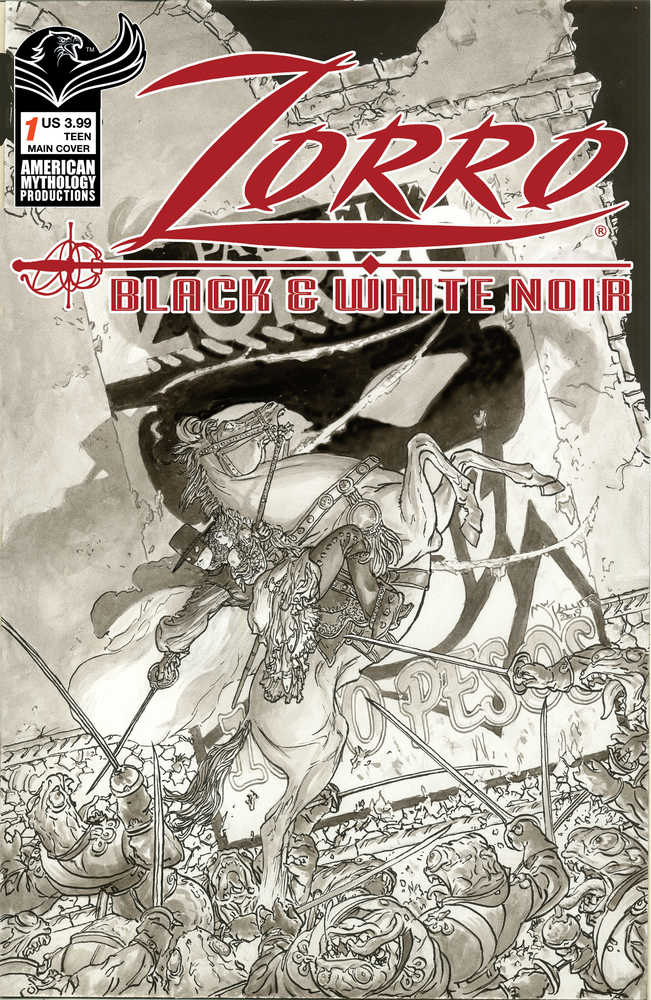 Zorro Black & White Noir #1 Cover A Kaluta | Game Master's Emporium (The New GME)