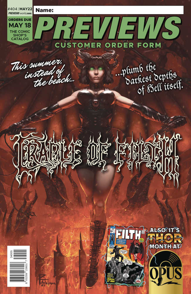 Previews #406 July 2022 Customer Order Form Extras | Game Master's Emporium (The New GME)