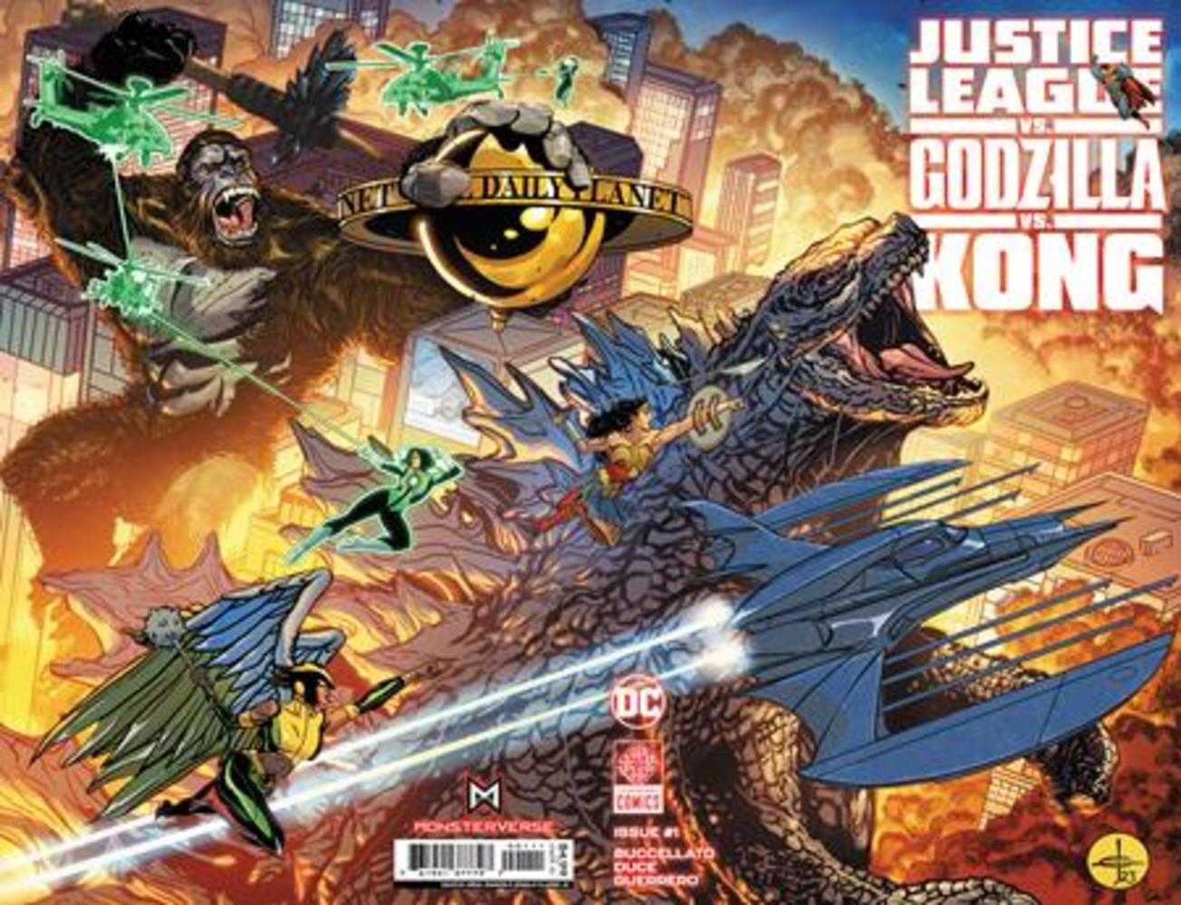Justice League vs Godzilla vs Kong #1 (Of 7) Cover A Drew Johnson Wraparound Cover | Game Master's Emporium (The New GME)