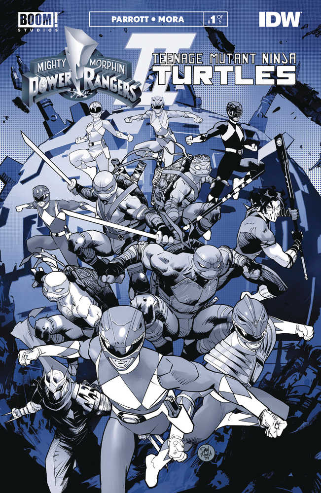 Mmpr Teenage Mutant Ninja Turtles II Black & White Edition #1 Cover A Mora | Game Master's Emporium (The New GME)