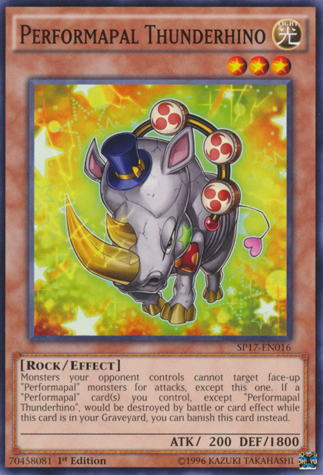 Performapal Thunderhino [SP17-EN016] Common | Game Master's Emporium (The New GME)