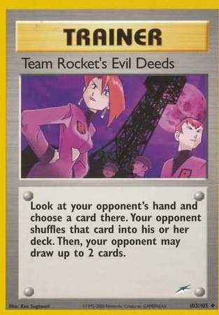 Team Rocket's Evil Deeds (103/105) [Neo Destiny Unlimited] | Game Master's Emporium (The New GME)
